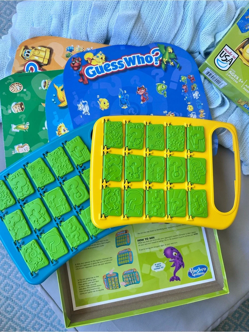 Hasbro Guess Who? Board Game - Green and Blue